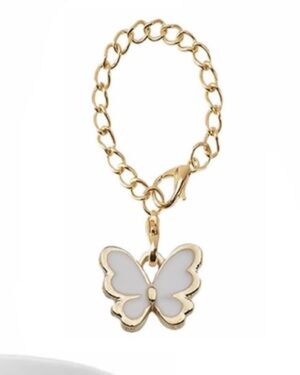 White And Gold Stanley Cup Butterfly Charm