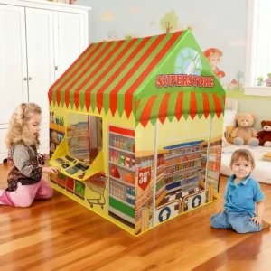 Supermarket tent house with 50 balls