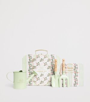 Harrods Strawberry Gardening Suitcase Set (includes a spade, rake, watering can and apron)